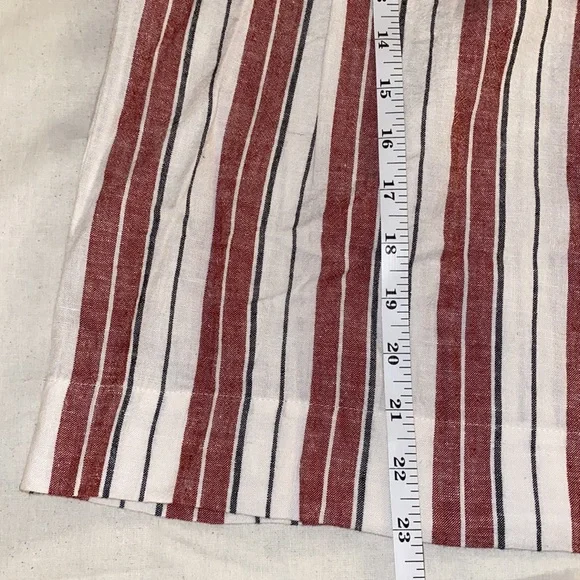 Loft Striped Linen Blend Short Sleeve Blouse - Picture 9 of 11